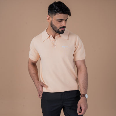 Sir Nude Clay Button Polo T shirt