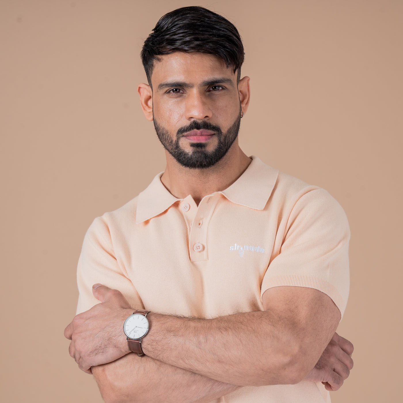 Sir Nude Clay Button Polo T shirt